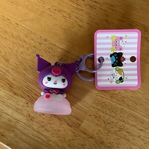 NWT Purple and Pink Kuromi Keychain